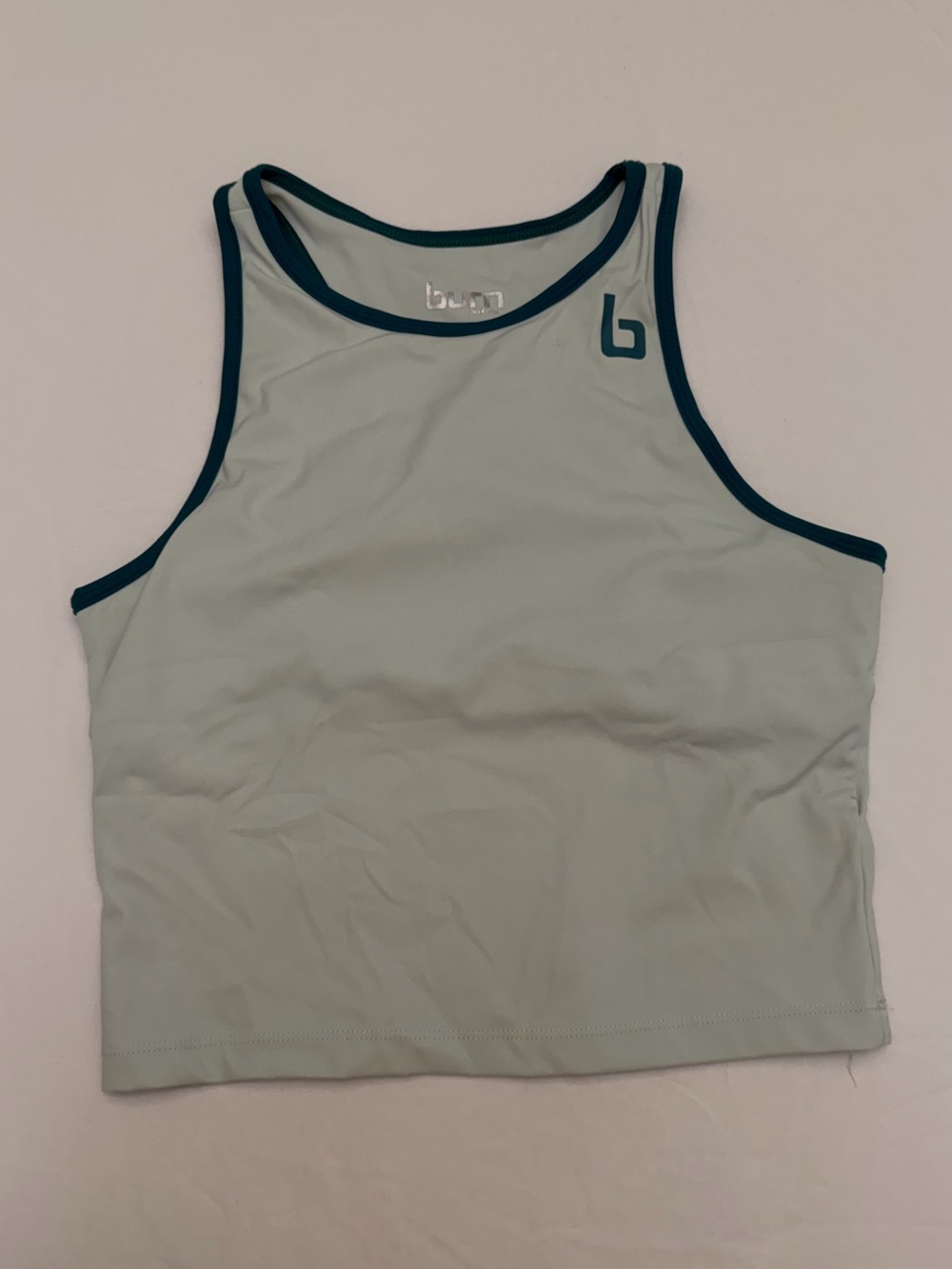 Light Mint Tank with Navy Trim